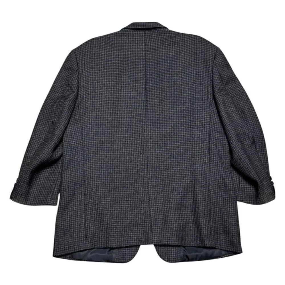 OSCAR DE LA RENTA Check WOOL Luxury Designer Blazer Suit Jacket Mens 46R